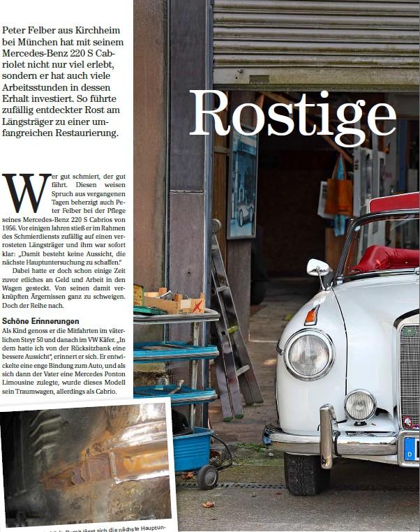 RESTAURIERUNG MERCEDES-BENZ 220 S CABRIOLET
